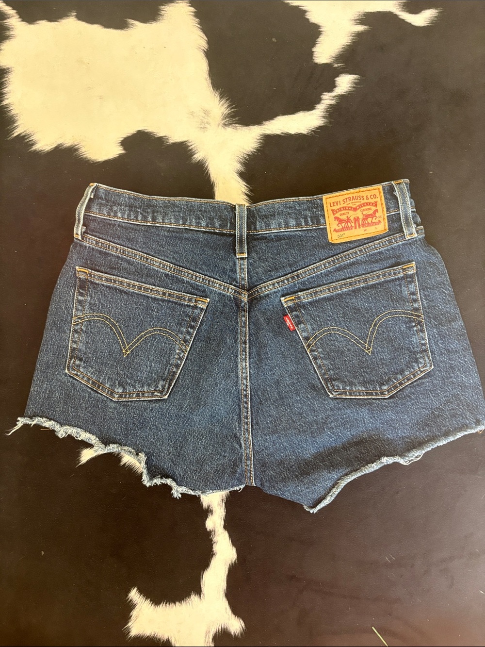 Levi’s Denim Shorts in Dark Blue - Casual High-Rise Style